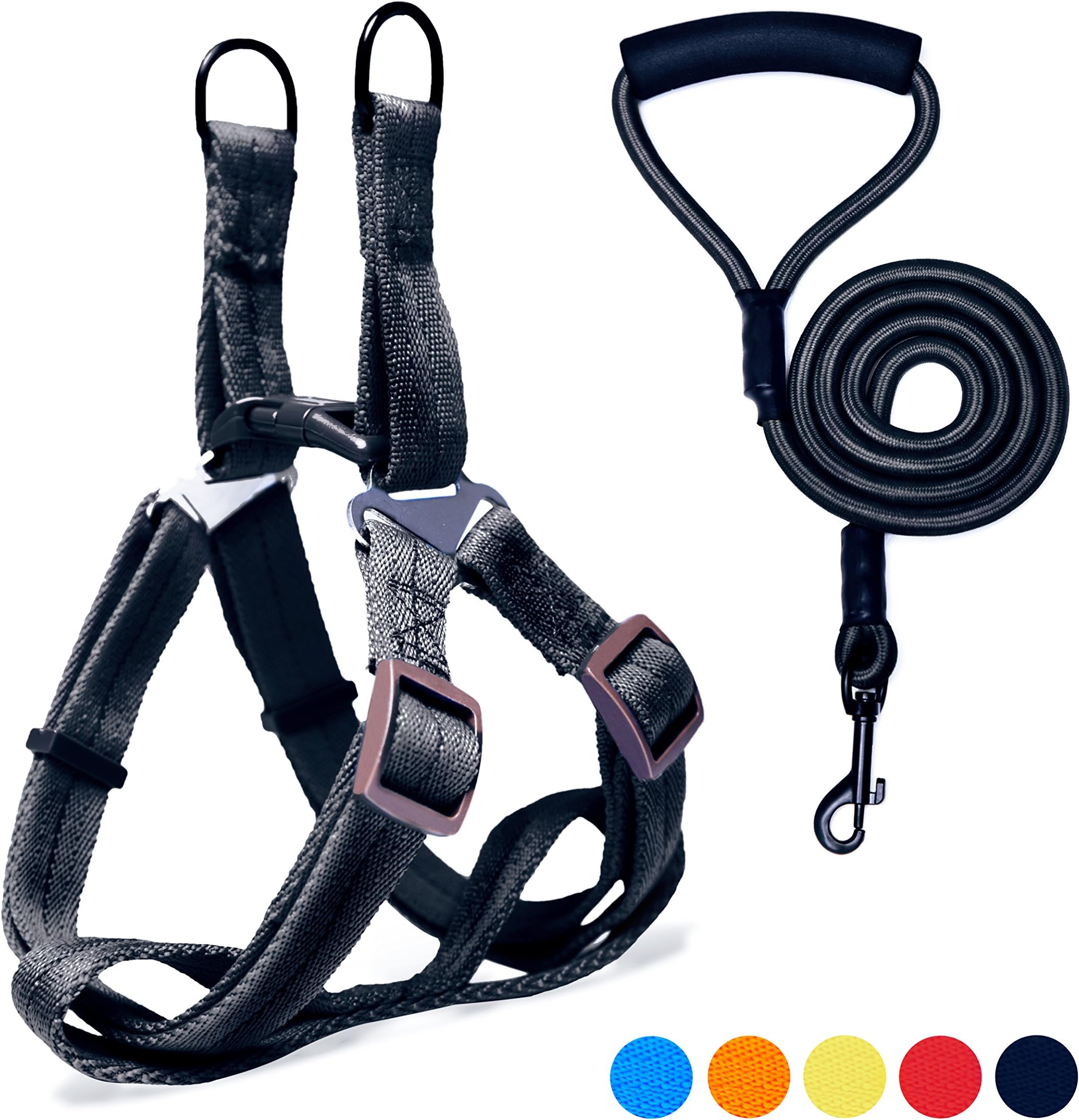 Adjustable Dog Harness Anti-Twist Dog Leash Set for Small Medium Large Dogs, Soft and Durable Vest Harness Leash for Daily Training Walking Running and Easy Control