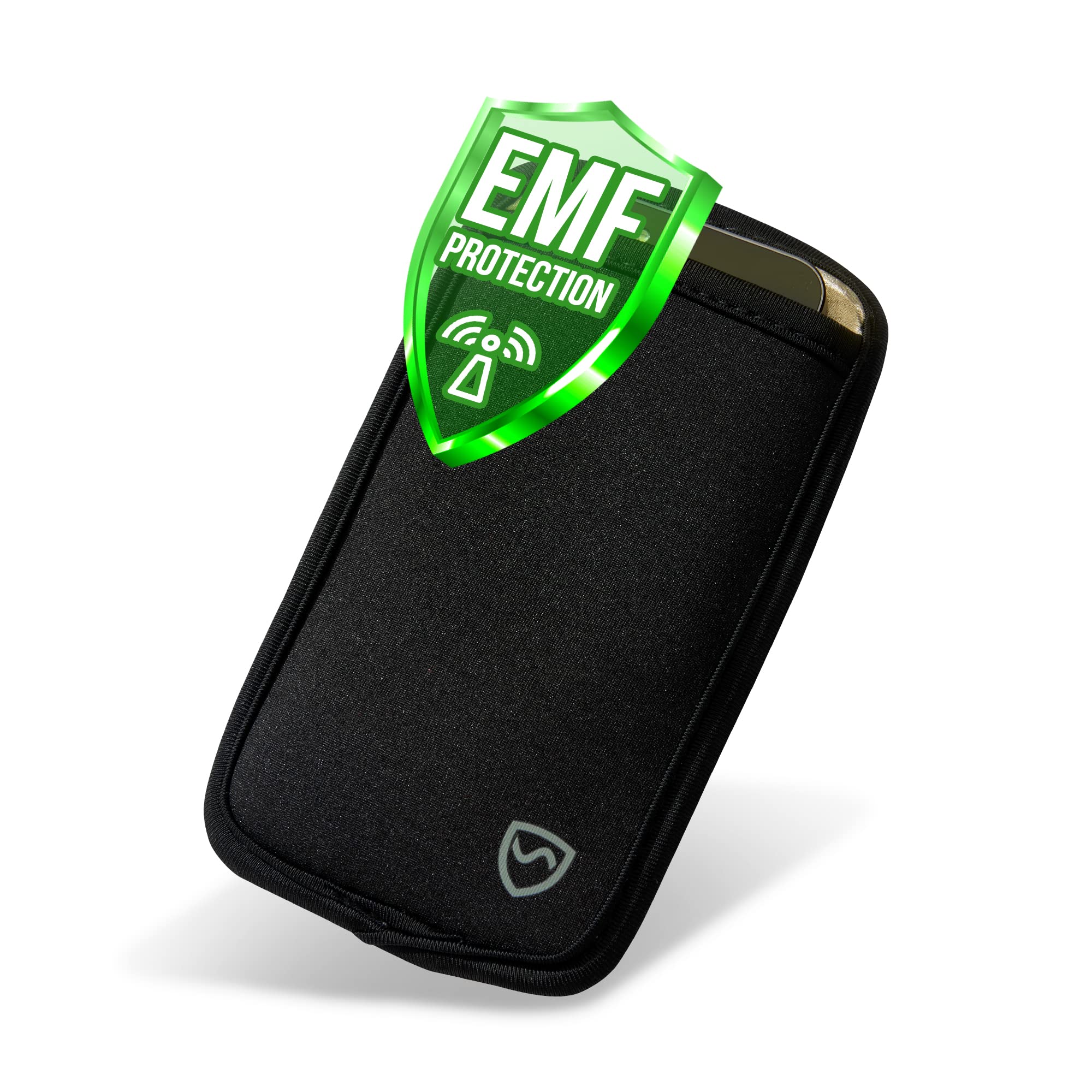 Shield Your Body Anti-Radiation Phone Pouch, EMF Blocking Sleeve, Black, Regular, For Phones Up to 7 cm (2.75") Wide (9.5 x 17.14 cm Pouch Size)