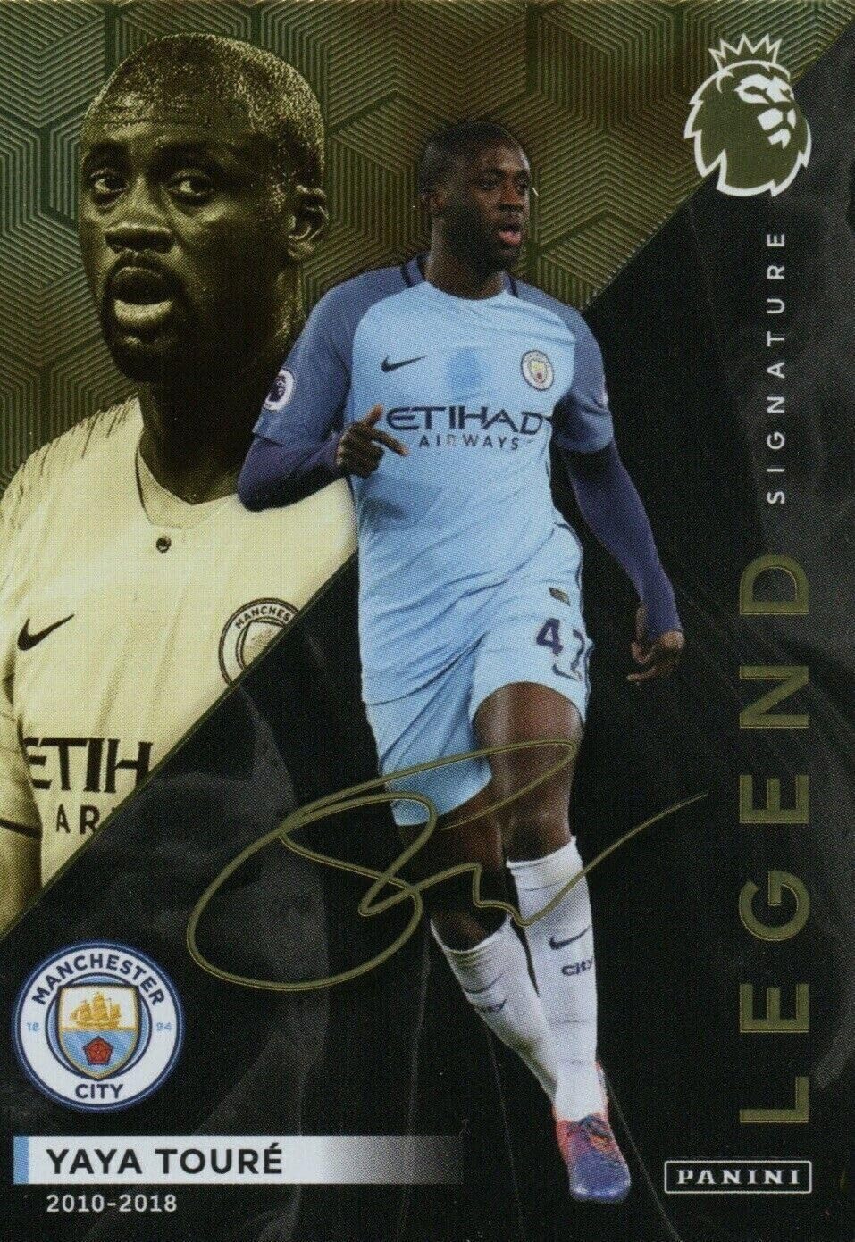 Panini Premier League 2023 2024 Yaya Toure Signature Limited Trading Card