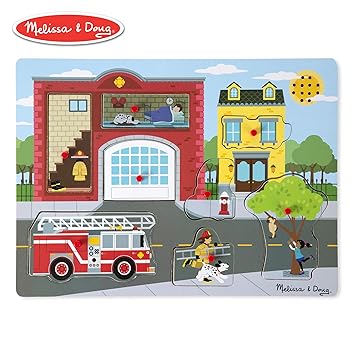 Melissa & Doug Around The Fire Station Sound Puzzle