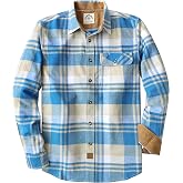 Dubinik&reg; Flannel Shirt for Men Long Sleeve Casual Brushed 100% Cotton Vintage