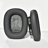 Replacements Ear Pads for Apple AirPods Max Headphones, Featuring Protein Leather Cover with Memory Foam and Magnet for Enhanced Comfort (Space Gray)