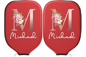 Personalized Pickleball Paddle Covers, Custom Universal Case Zippered Racket Sleeve with Photo Text, Neoprene Paddle Cover, P