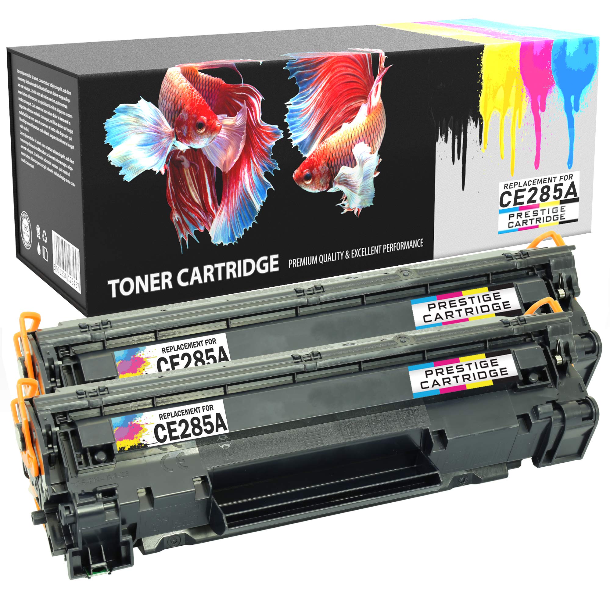 Prestige Cartridge CE285A Pack of 2 Laser Toner Cartridges compatible with HP Laserjet Pro P1102 P1102W M1210 M1210MFP M1212 M1212NF M1213NF M1217NFW M1130 M1132 M1132MFP M1134 M1134MFP M1136 M1136MFP