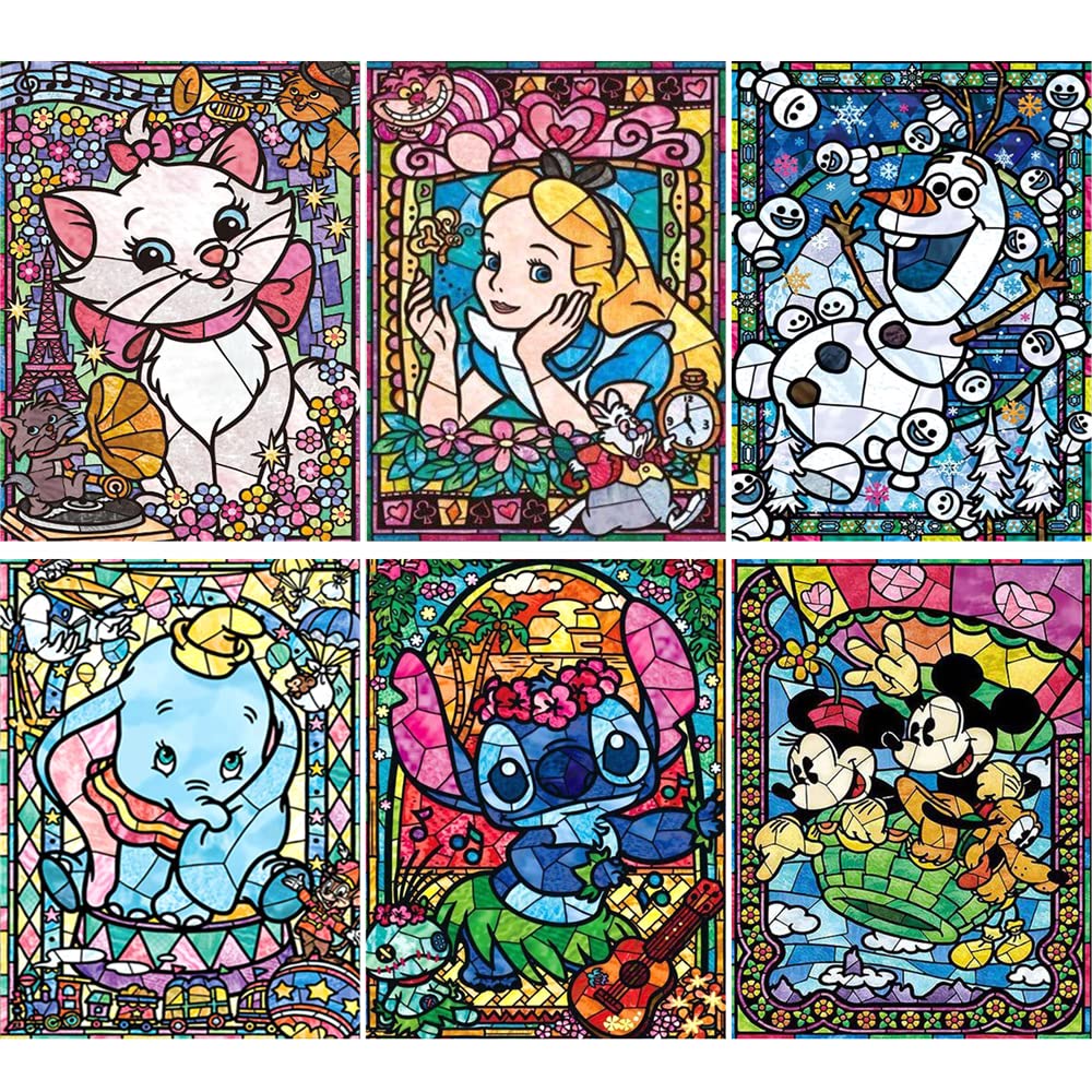 Kyduu 6 Pack DIY 5D Diamond Painting Full by Numbers Kits, Full Drill Diamonds Painting Embroidery