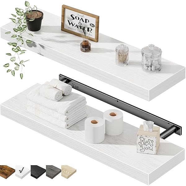 QEEIG FLOATING SHELVES FOR WALL 23.6″ LONG –...