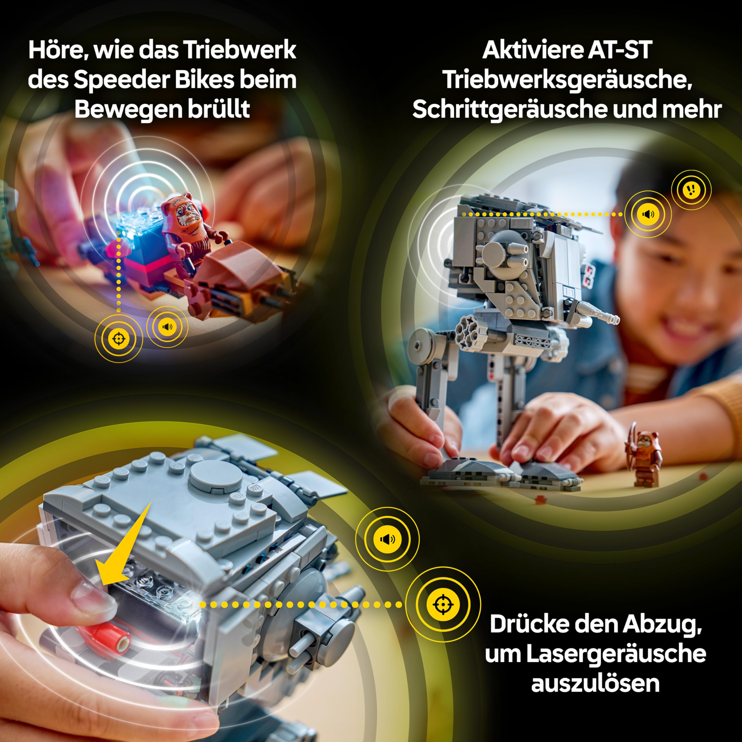 LEGO Star Wars 75424 SMART Play: AT-ST Angriff auf Endor - Kompatibles Interaktives Spielzeug inkl. 2 SMART Tags und Wicket Minifigur - Geschenk für Jungen und Mädchen ab 8 Jahren und Erwachsene Fans 6