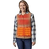 ORORO Women's Ultra Lightweight Heated Vest Liner with 4 Heat Zones, Soft Heated Quilted Vest with Battery