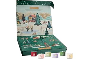 Yankee Candle Signature Votive Mini Jars 12 Days of Christmas Candle Advent Calendar Variety Pack, Natural Soy Wax Blend with