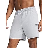 Reebok Mens Locker 7” Short, Standard Fit, Midweight Stretch Cotton-Poly Fabric
