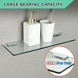 Alise 2 Pcs Adjustable Frameless Rectangle Glass