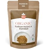 SPICY ORGANIC Garam Masala 8oz - Indian Spice Blend with Cardamom, Cinnamon &amp; Cloves - All Natural, Non-GMO, Kosher, Vegan - Perfect Organic Seasoning for Biryani, Chaat, Tandoori Chicken Tikka
