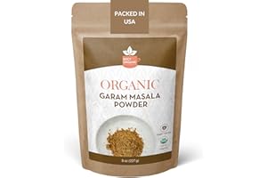 SPICY ORGANIC Garam Masala 8oz - Indian Spice Blend with Cardamom, Cinnamon & Cloves - All Natural, Non-GMO, Kosher, Vegan - Perfect Organic Seasoning for Biryani, Chaat, Tandoori Chicken Tikka