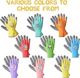 COOLJOB Kids Garden Gloves 3 Pairs Non-Slip Latex Coating 4-6 Years view 4