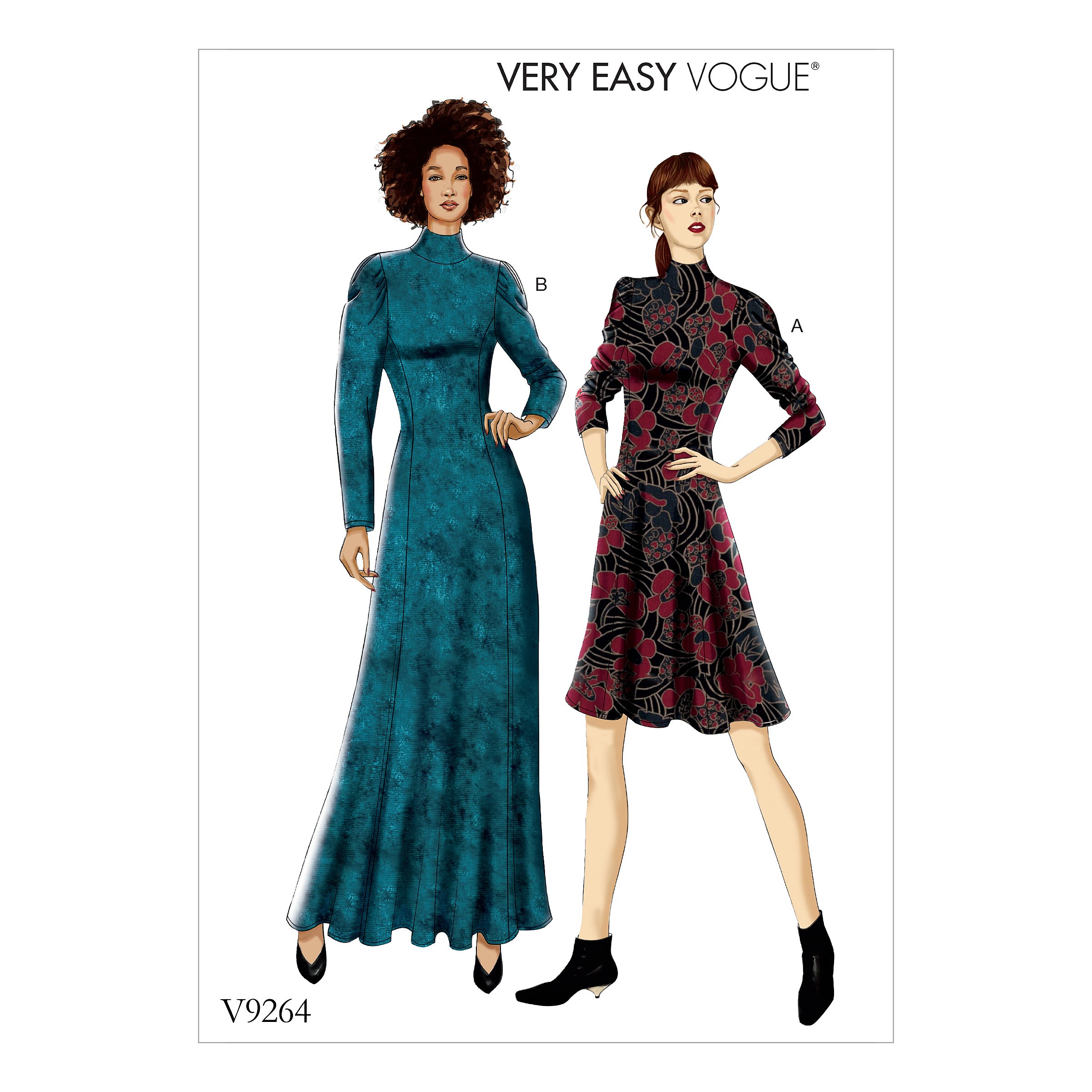 Vogue Patterns 9264 A5, Misses Petite Dress,Sizes 6-14, Tissue, Multicoloured, 15 x 0.5 x 22 cm