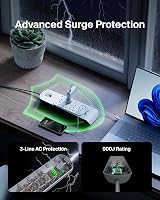 Belkin 8-Outlet Extension Lead with USB 2x 2.4A USB Ports 2m Surge Protected view 3