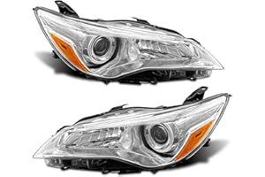 ADCARLIGHTS 2015 2016 2017 Camry Headlight Assembly Headlights for 2015-2017 Toyota Camry Headlamp Replacement Left and Right - Chrome Housing Pair