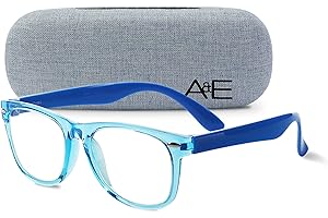 GALVANOX Kids Fake Glasses - Non Prescription Clear Lens Eyeglasses, TR90 Frame with Shatterproof Lenses