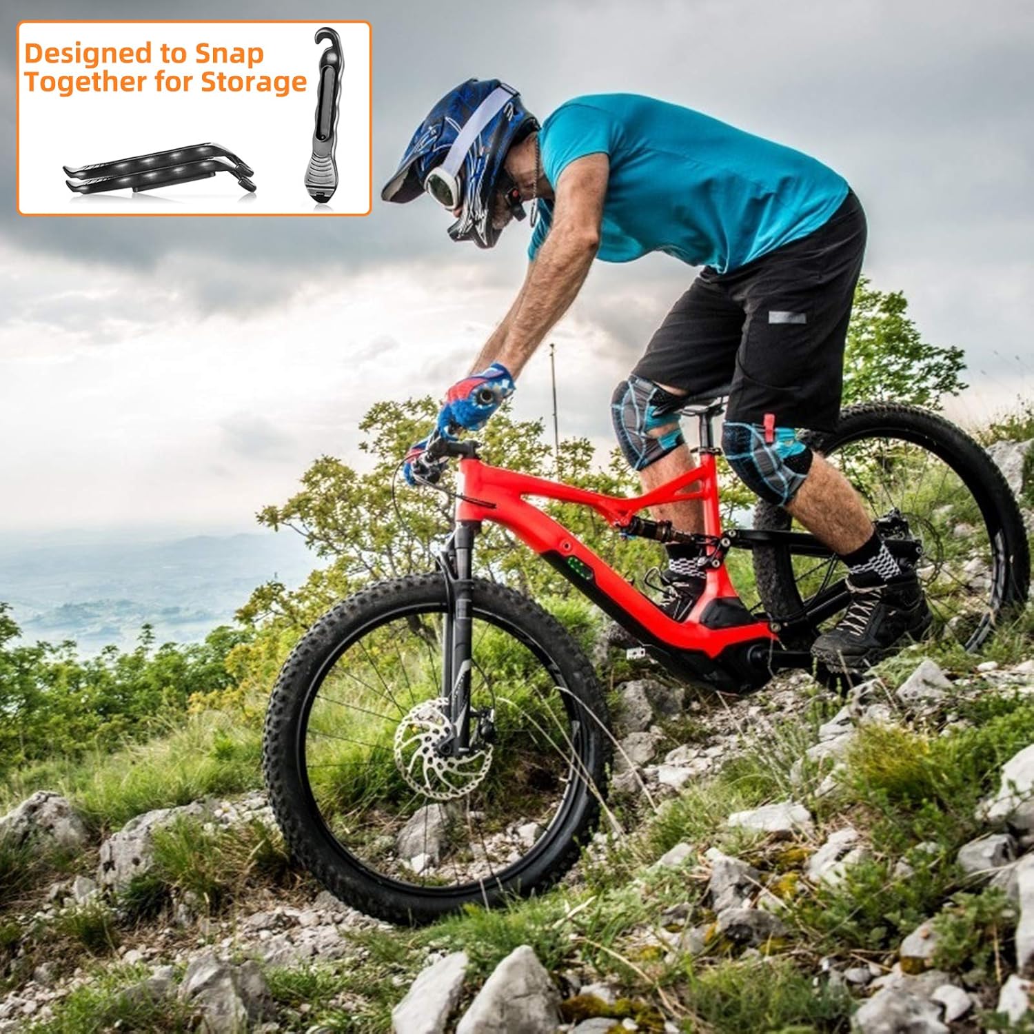 SHWJ 4PCS Bike Tire Lever, Tool is Smooth Overall, Which Will Not Hurt The Tire Bead, Professional Design Makes Work Easy, Designed to Snap Together for Storage, Best Tire Changing Tool : Sports & Outdoors