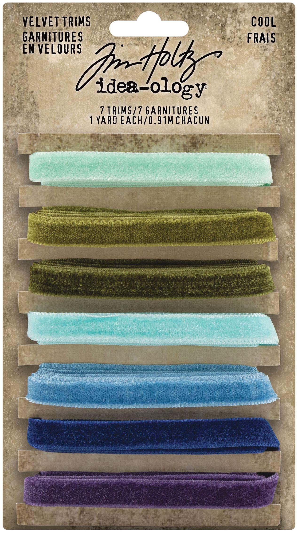 Tim Holtz Idea-Ology Velvet Trims - Cool