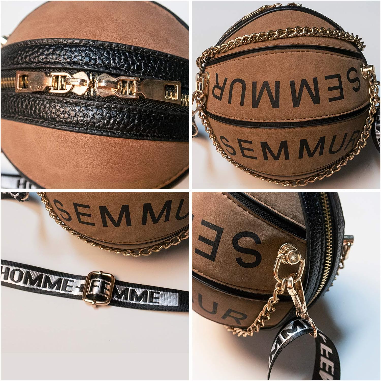 purse shaped like a basketball