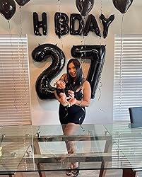 Black Number 7 Balloon 40 Inch, 7 Balloon