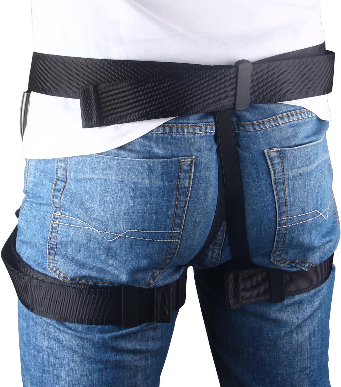 Climbing Harness, Oumers Safe Seat Belts for Mountaineering Tree Climbing Outdoor Training Caving Rock Climbing Rappelling Equip - Half Body Guide Harness Protect Waist Safety Harness for Women Man : Sports & Outdoors
