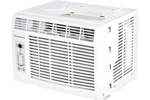 Keystone KSTAW08CE 8,000 Dehumidifier, Unit Apartment, Living, Bathroom, Small-Medium Rooms up to 350 Sq.Ft, Window Air Conditioner with Remote, 8000 BTU, Bright White
