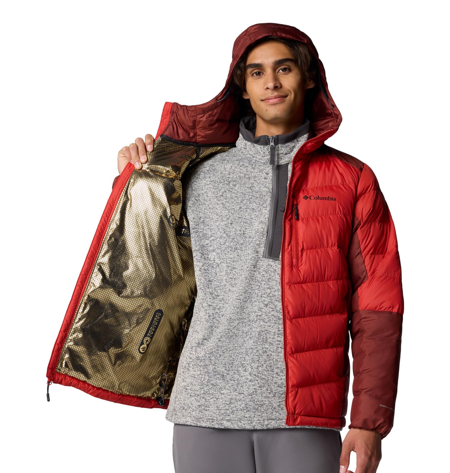 Columbia Men’s Labyrinth Loop II Hooded Jacket, Sail Red/Spice, 5X Big