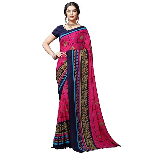Kashvi sarees Georgette with Blouse Piece Saree (1520_Multicoloured_One Size)