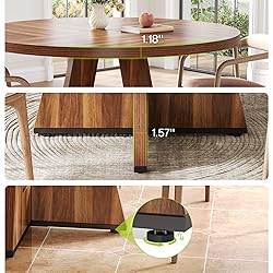 LITTLE TREE Round Dining Table for 4-6 People, 47