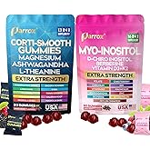 Soothe & Smooth Bundle Gummies - Cortisol & Myo-Inositol Supplement with D-Chiro Inositol, Berberine, Magenesium, Ashwagandha, L-Theanine, Vitamins D3+K2 & B12, Folate, Zinc Lion's Mane (150 Gummies)