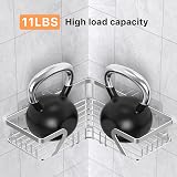 KEGII Shower Caddy Corner 2 Pack Stainless Steel Adhesive Shelf Silver view 4
