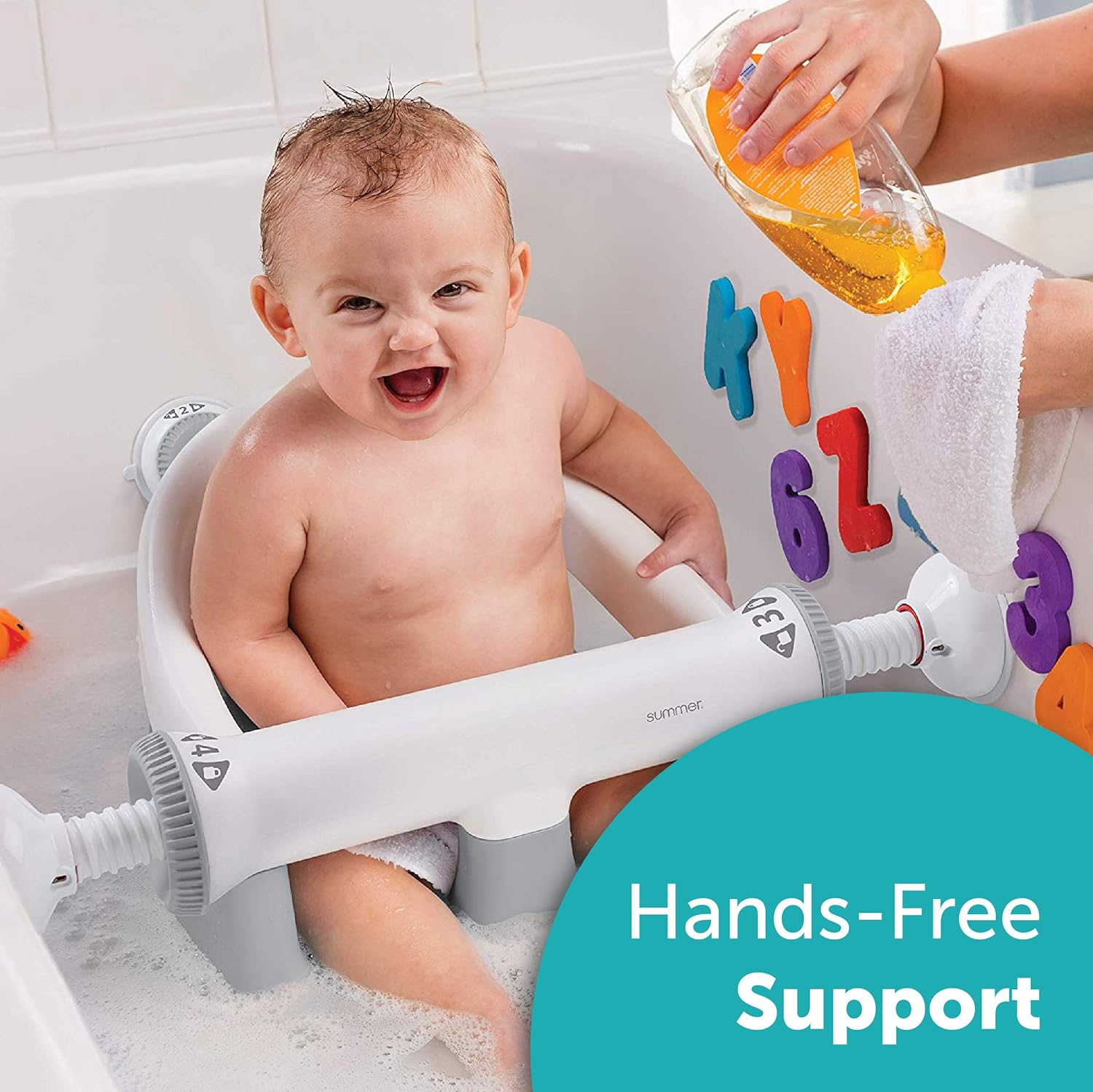 Summer My Bath Seat, Baby Bathtub Seat for Sit-Up Bathing with Backrest Support and Suction Cups for Stability : Baby