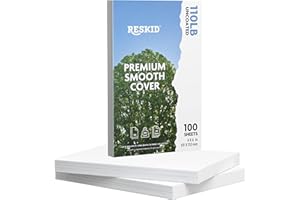 Reskid 100 Pack of 4x6 Thick Heavyweight Index Cards on 110lb Card Stock - Perfect for Note-Taking, Studying, and Organization - Ideal for Classrooms, Office, and Home Use (4x6)