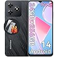 Blackview Wave8 Android 15, 24GB + 256GB Expand 2TB Octa-core Cell Phone Unlocked, 6.56" HD+ Display, 5000mAh Battery, 4G Dua SIM Smartphone/T-Mobile/AI Face/Fingerprint Unlock/OTG/3.5mm Jack/GPS