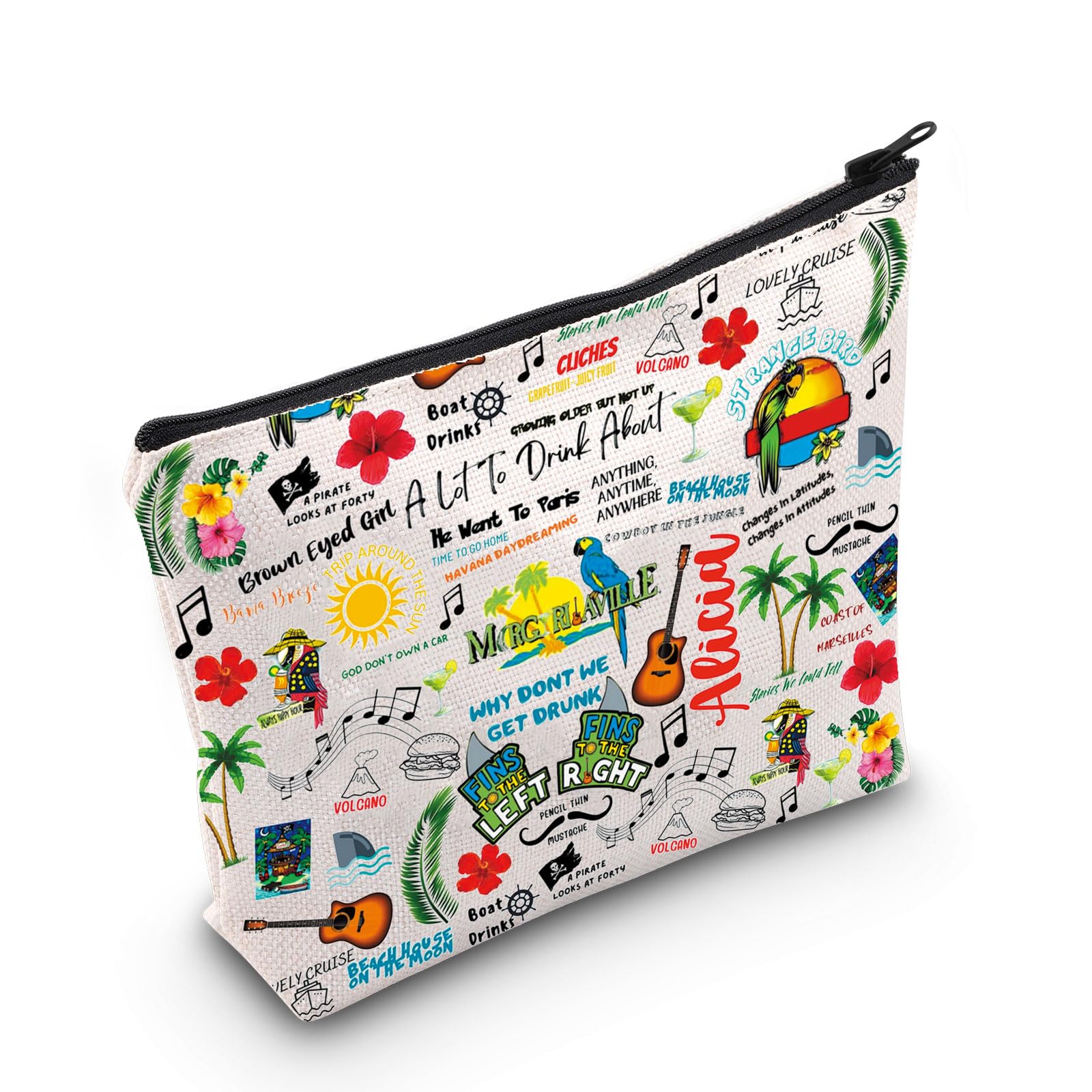 WZMPA Jimmy Fans Makeup Bag Jimmy Fans Gift A Lot To Drink About Zipper Pouch Bag Jimmy Merchandise, a lot to drink, Fit