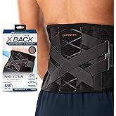 Copper Fit X-Back Brace for Lower Back Pain, Lumbar Support, Herniated Disc, Sciatica, Arthritis &ndash; Adjustable, Breathable Design - for Men and Women (Large/XLarge)