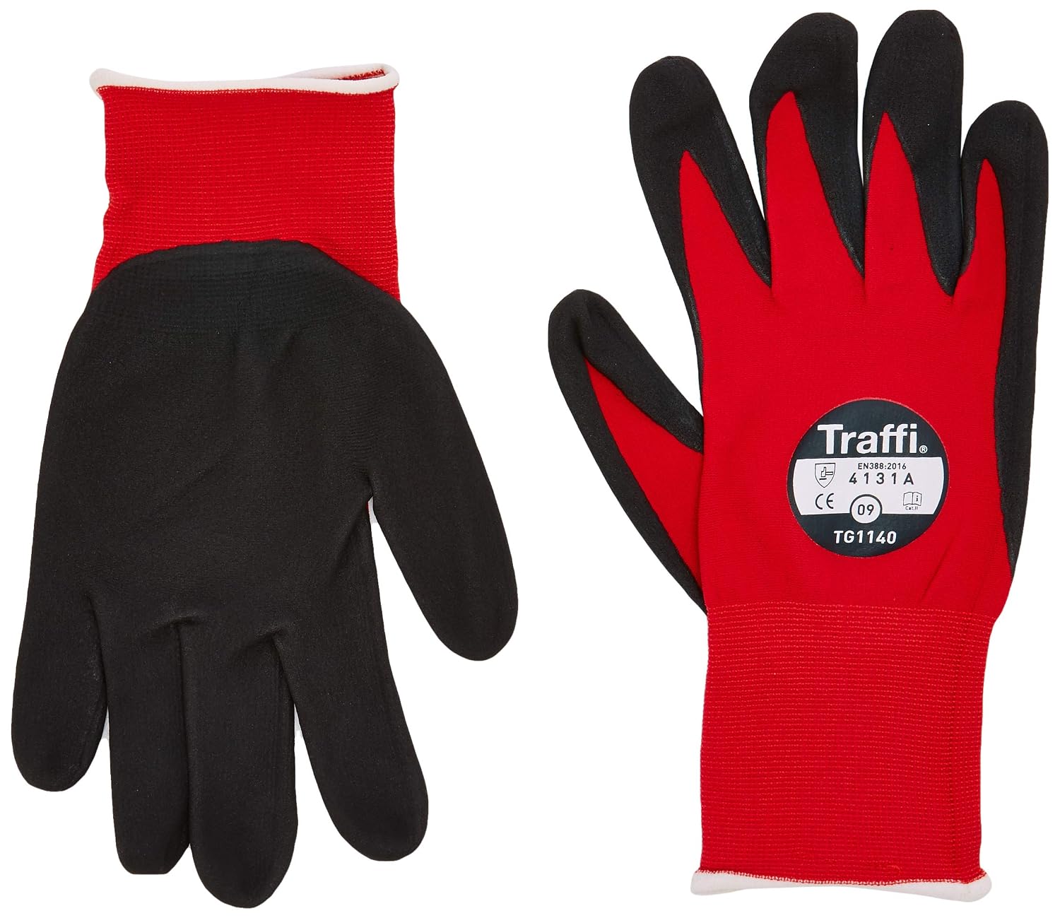 Traffi TG1140 PPE Code Red Safety Glove (Cut Level A, Low Protection) Breathable