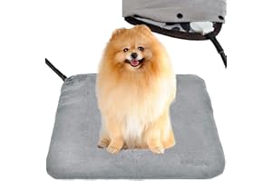 DEOMAN Pet Heating pad for Small Dog cat Heated Bed with Soft Washable Cover Puppy Heating pad Electric Heating pad Keep Pets Warmer Water Resistant Chew Resistant Cord