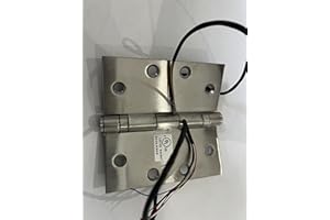 PINNACLE HARDWARE SUPPLY 4 Wire Stainless Steel Electrified Hinges 4.5 inch x 4.5 inch x 3.5mm