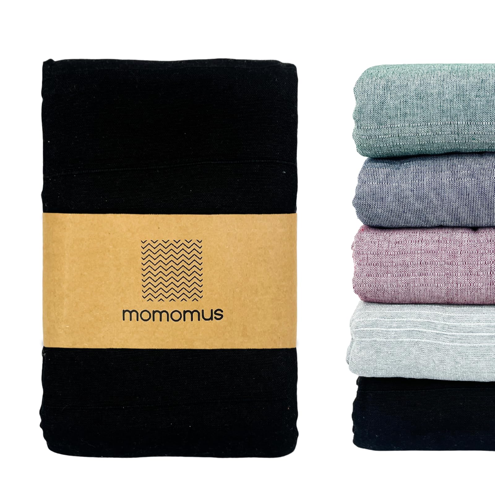 MOMOMUS Decorative Throw for Sofas or Summer Bed Throw - Lightweight, Multi-purpose, Comfortable - Ideal for Armchairs - Black, 230x260 cm