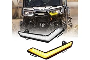 Akmties Can Am Defender LED Turn signal light Daytime lamp Kit with white amber Compatible with 2020-2021 Defender MAX Can-Am Commander