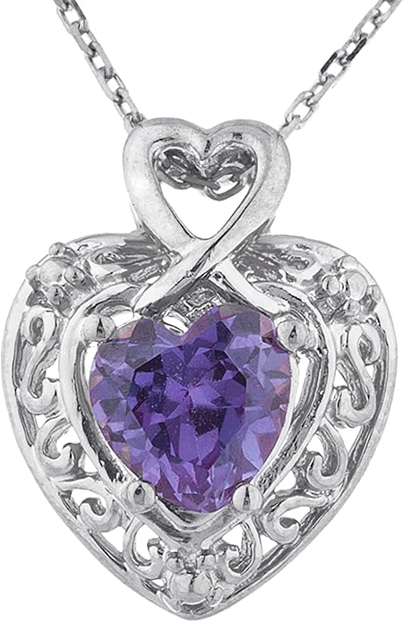 Alexandrite heart necklace Clearance