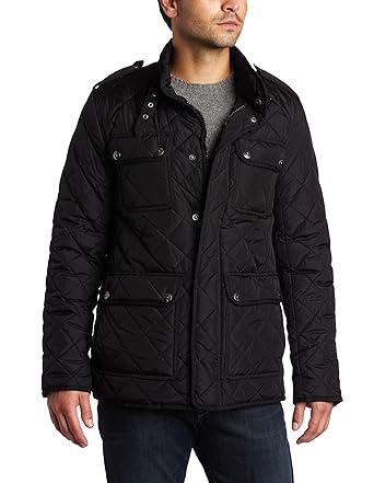 black quilted parka