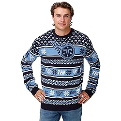 FOCO Standard NFL Big Logo Ugly Sweater, Team Color