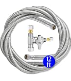 Ligne D'Alimentation Eau Machine à Glaçons Everbilt - Acier Inox 12 Pouces (1/4 Po)