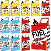 12PCS Race Car Fuel Can Treat Boxes for Racing Birthday Party Supplies - Black and White Checkered Flag Boxes, Colorful Popcorn Candy Cookie Container for Wedding Baby Shower Favor Decor