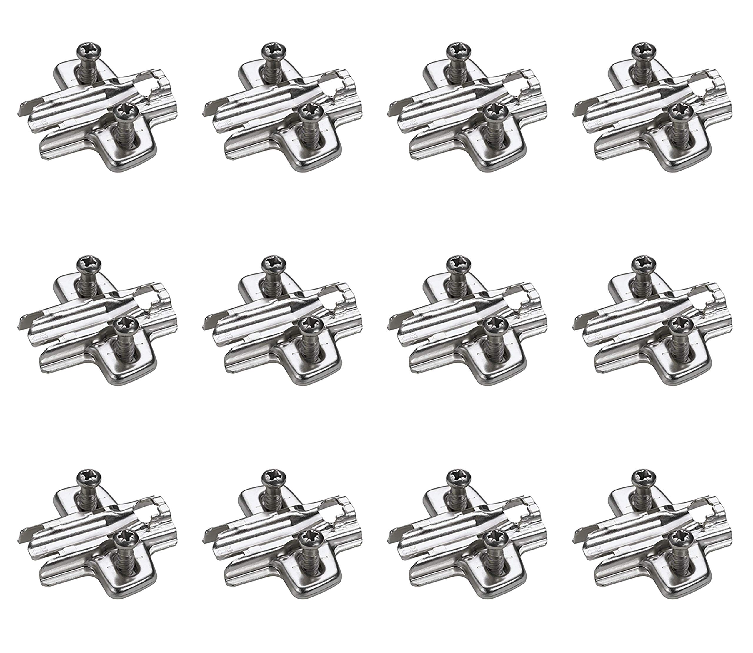 Hettich Cross Mounting Plate Oblong Hole Height Adjustment for Sensys and Intermat Hinges (9071626) x12
