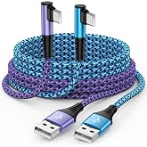 USB C Cable Right Angle [2Pack/6ft] 3.1A USB to USB C Fast Charging Cord | 90 Degree Braided Type C Charger Cable for iPhone 18 17e 17 Pro Max 16 15,Samsung Galaxy S26 S25 S24 Ultra A07,Apple CarPlay